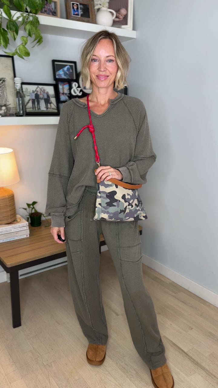 Cosette Canvas Shoulder Bag- CAMO
