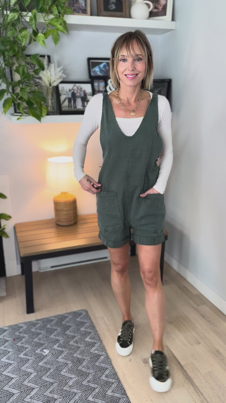 Selene Short Overalls- ASH JADE