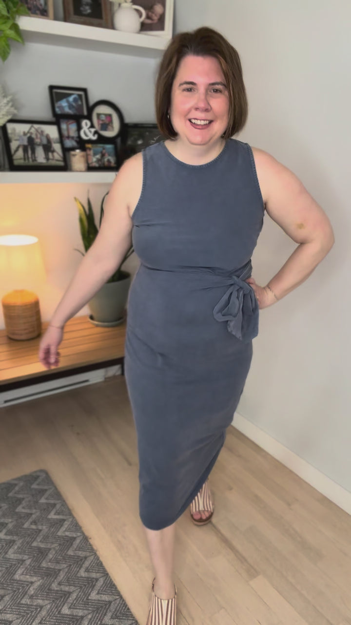 THREAD & SUPPLY Matilda Wrap Dress- VINTAGE INDIGO