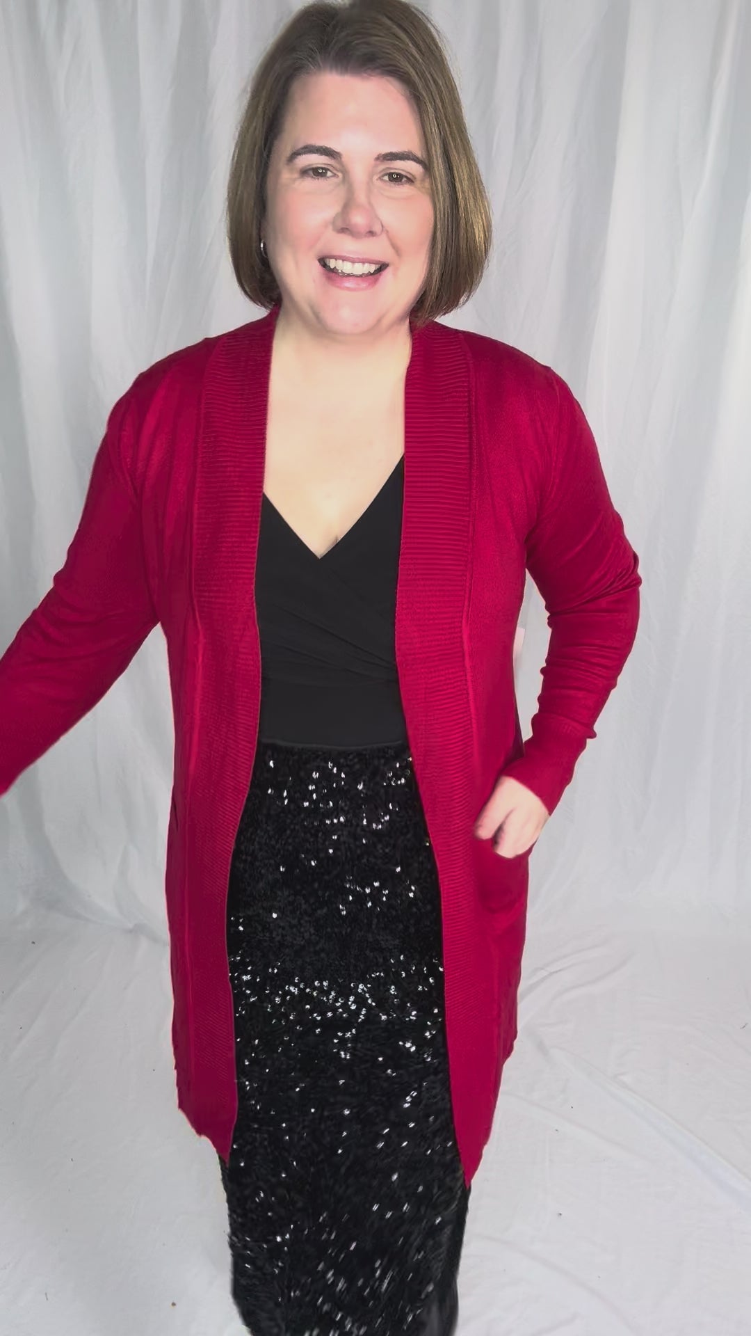 Birchwood Classic Pocket Cardigan- RED