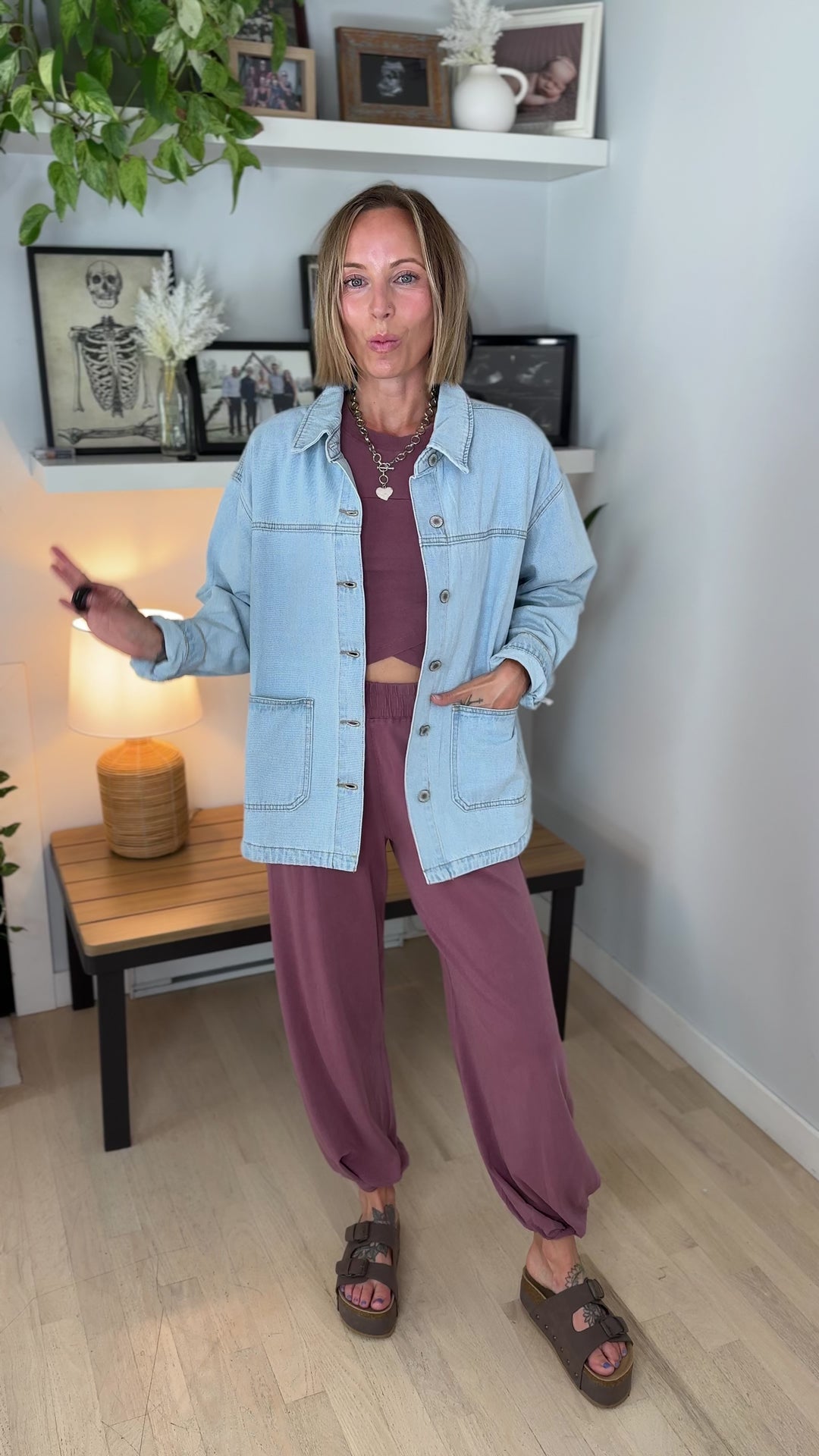 Grace Denim Button Up Jacket- LIGHT WASH