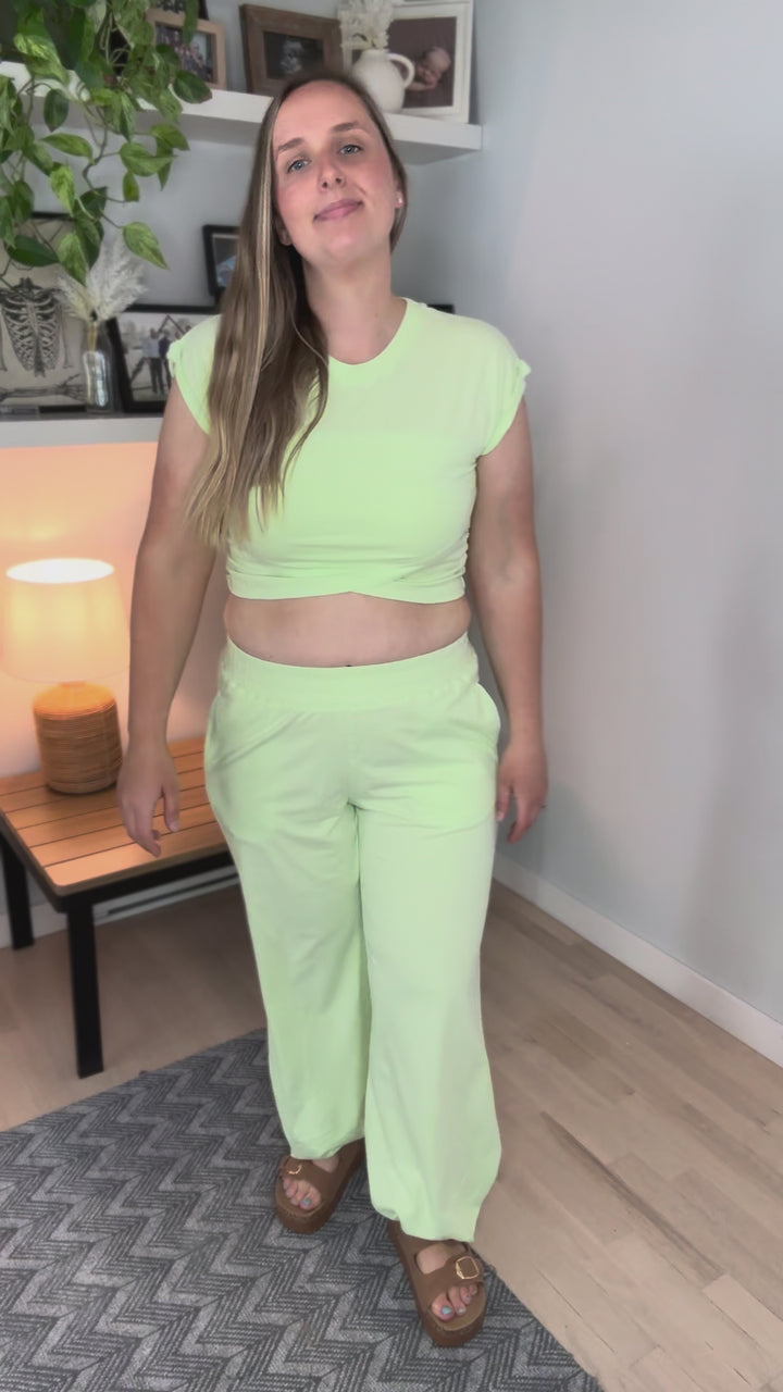 Mari Stretch Cotton Crossover Set- MINT