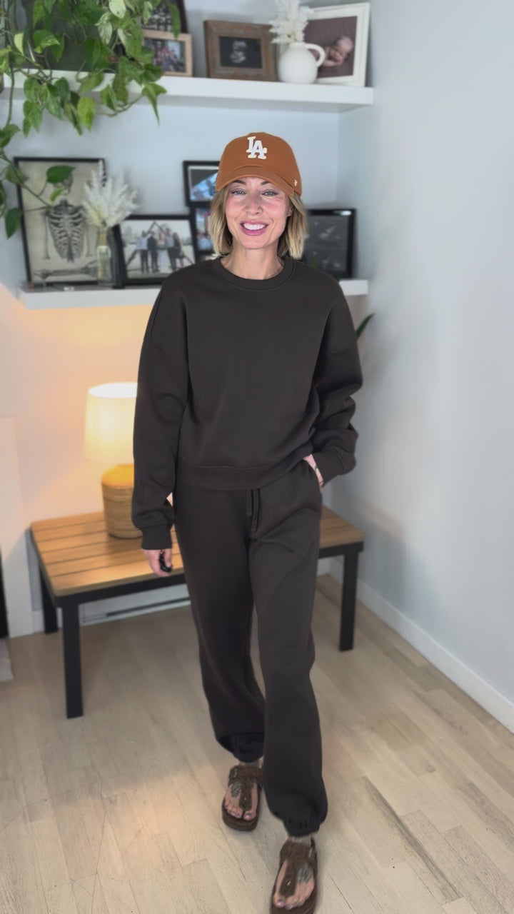 Only Best Long Sleeve Crew Neck- CHOCOLATE TORTE
