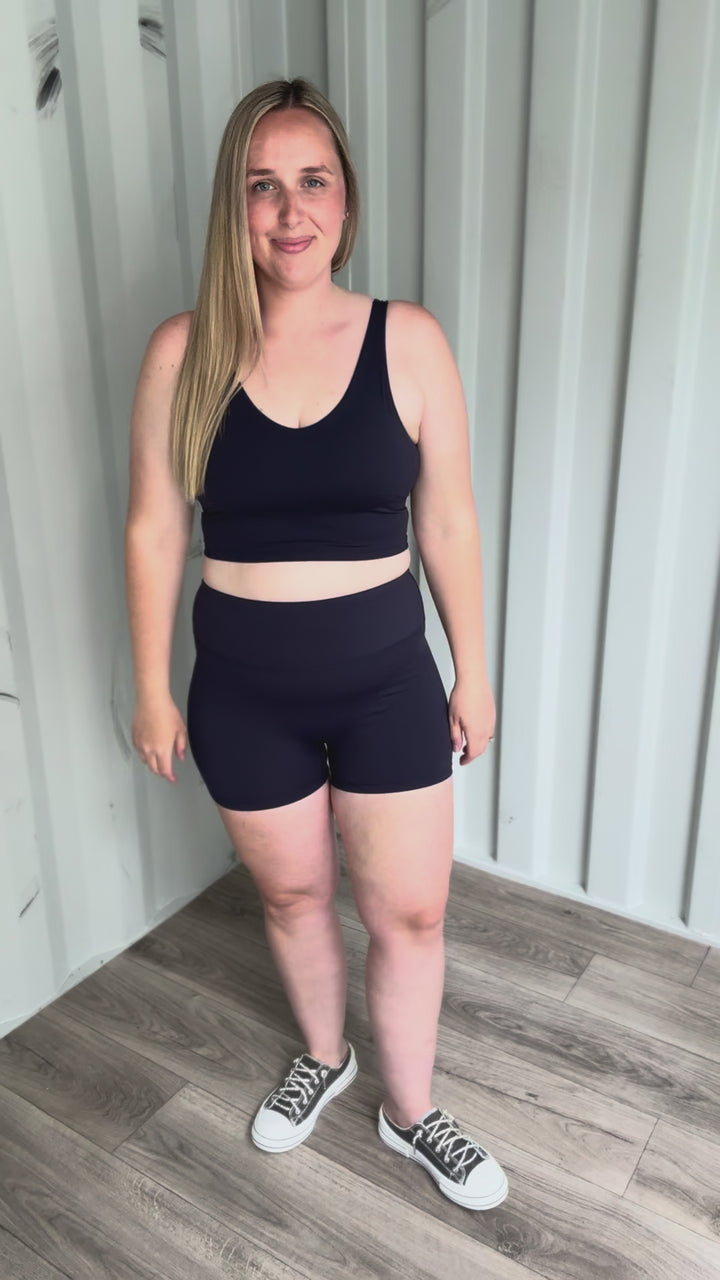 Rosalie Performance Biker Shorts- BLACK