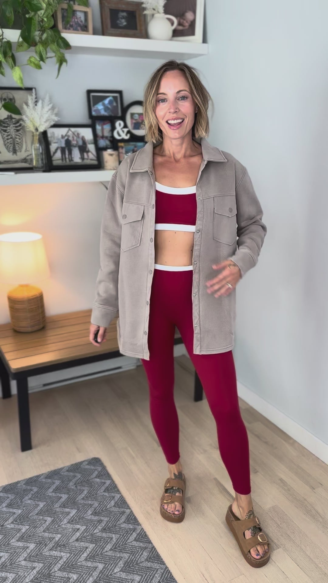 Kimber Double Layered Sports Bra- CHERRY
