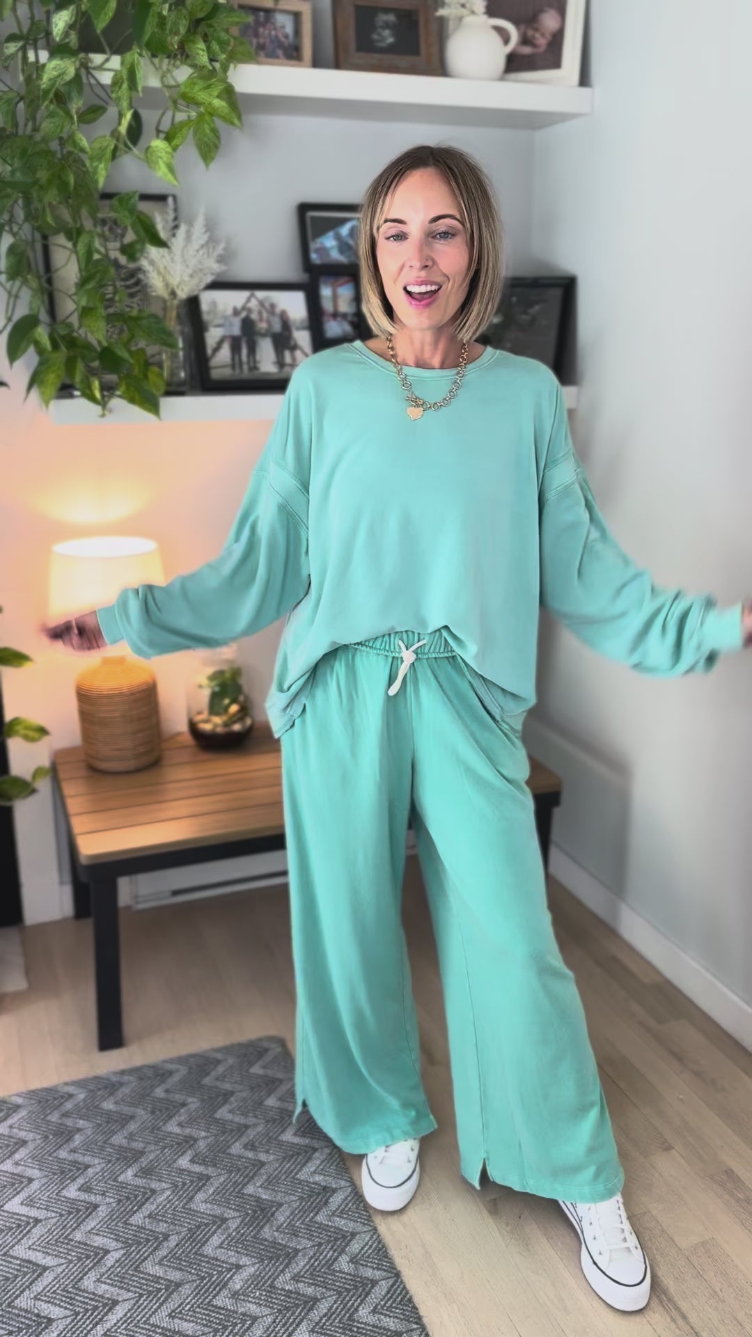 Stella Open Back Pullover- TURQUOISE