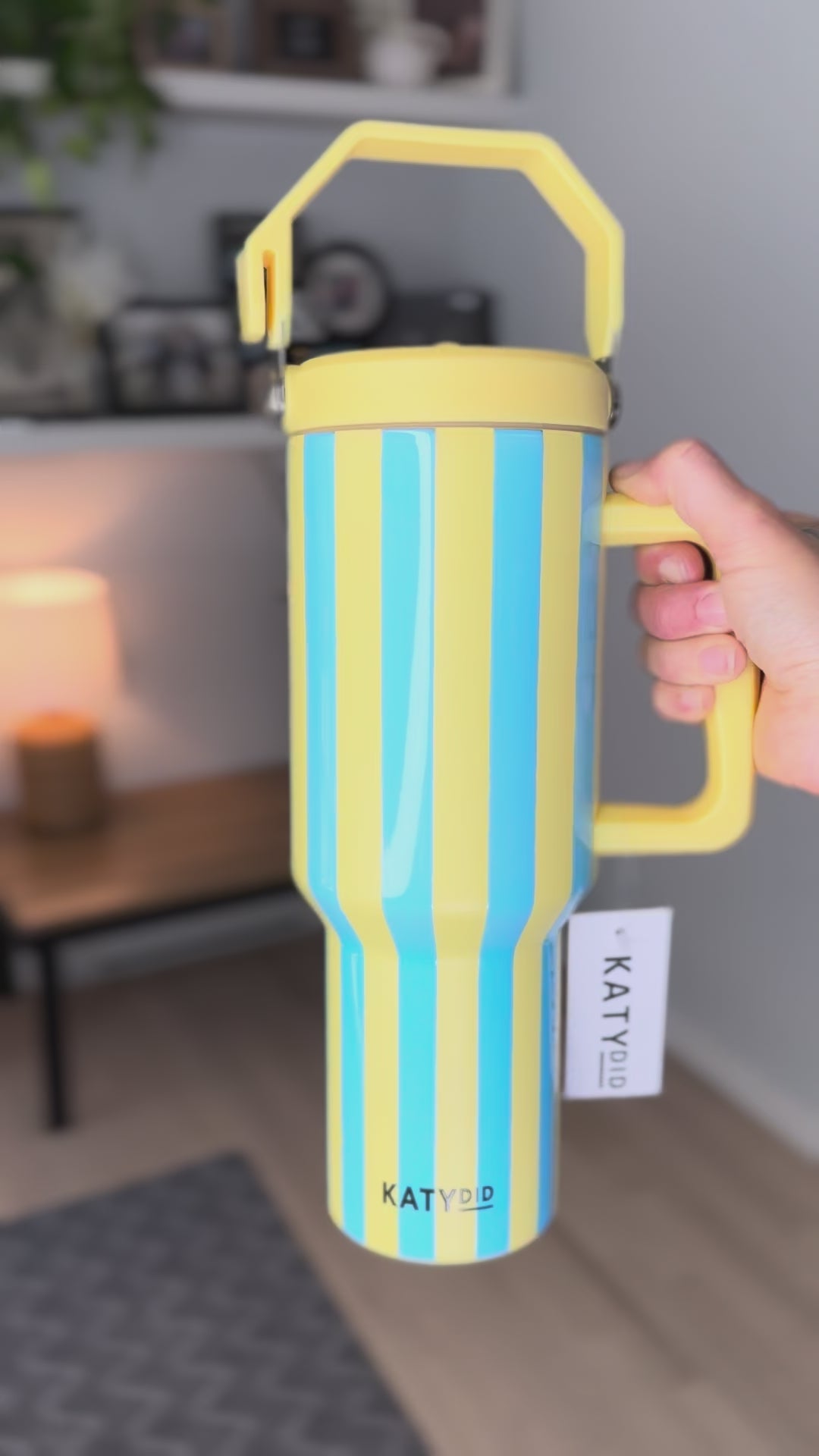 Cabana Jug 38oz  Tumbler- AQUA/YELLOW