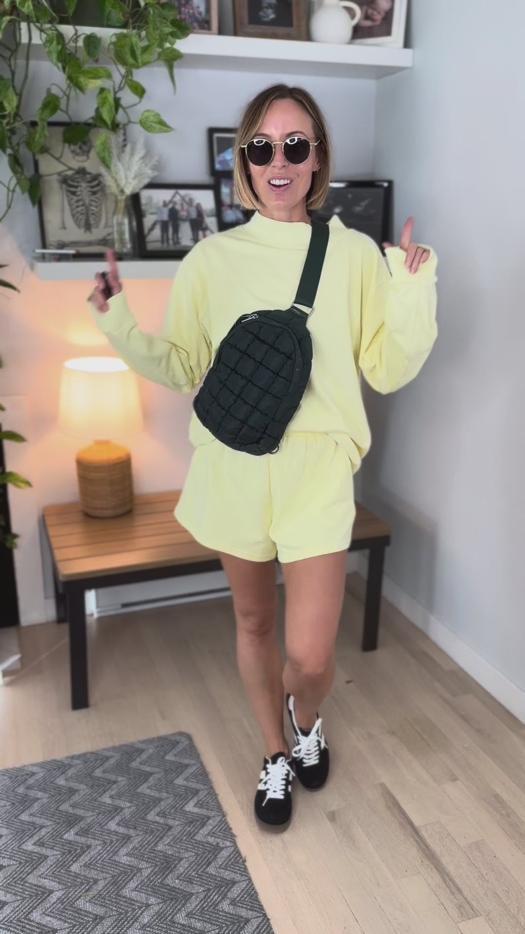 Lenny Mock Neck Pullover- LEMON