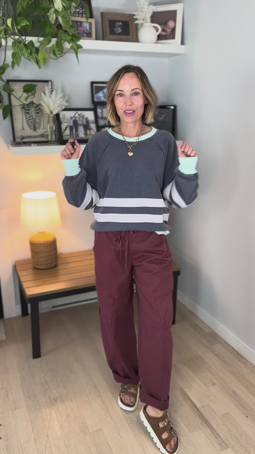 Andie Mineral Washed Pullover- FADED NAVY