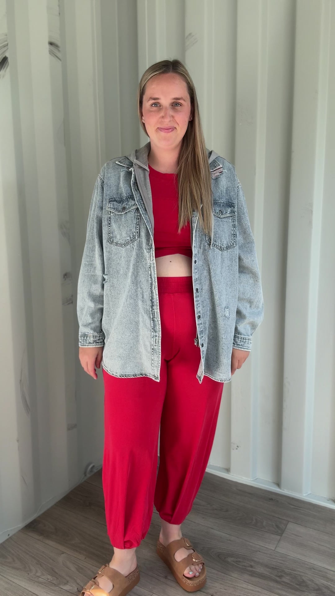 Girlfriend Hoodie Jean Jacket- ACID WASH